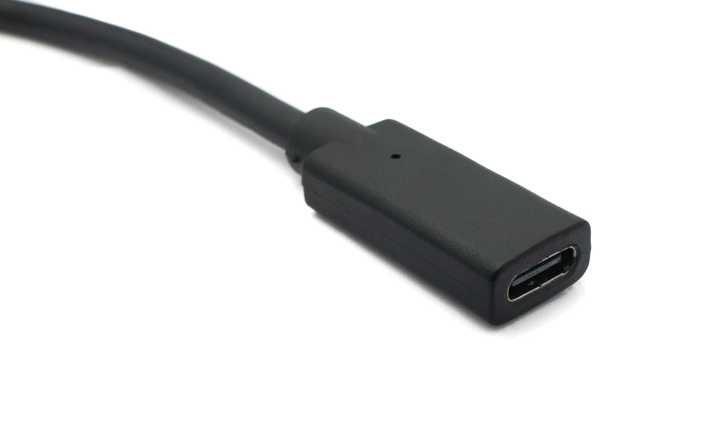 SYSTEM-S USB 3.1 snúra 100 cm Tegund C karlkyns í kvenkyns skrúfanleg svart