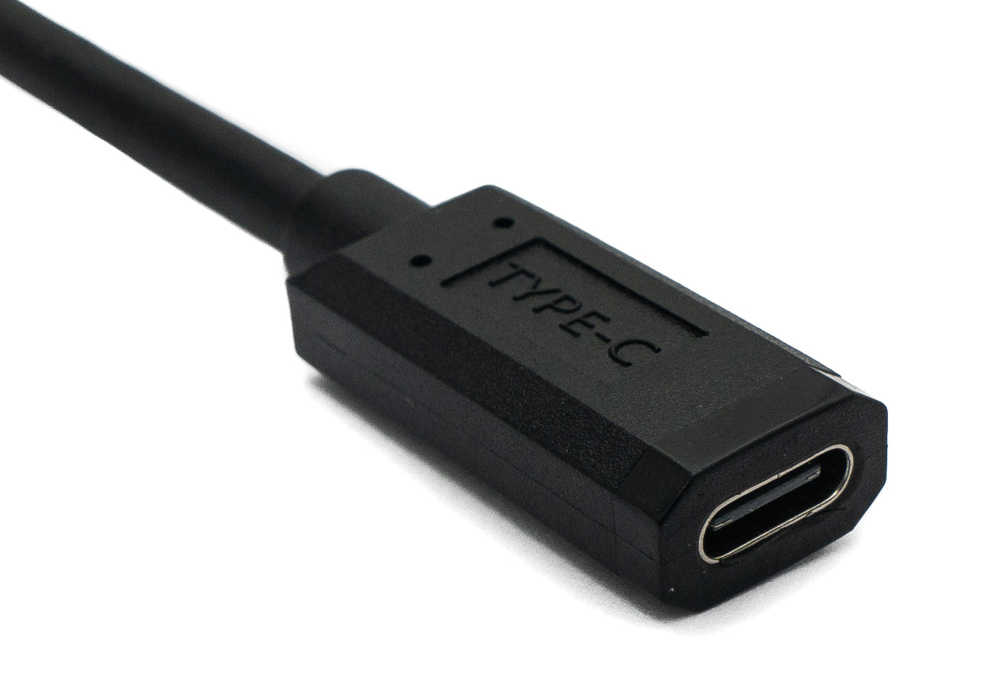SYSTEM-S USB 3.1 U Turn 60 cm cable Type C male to female 360° angle in black