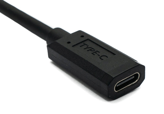 SYSTEM-S USB 3.1 U Turn 60 cm cable Type C male to female 360° angle in black