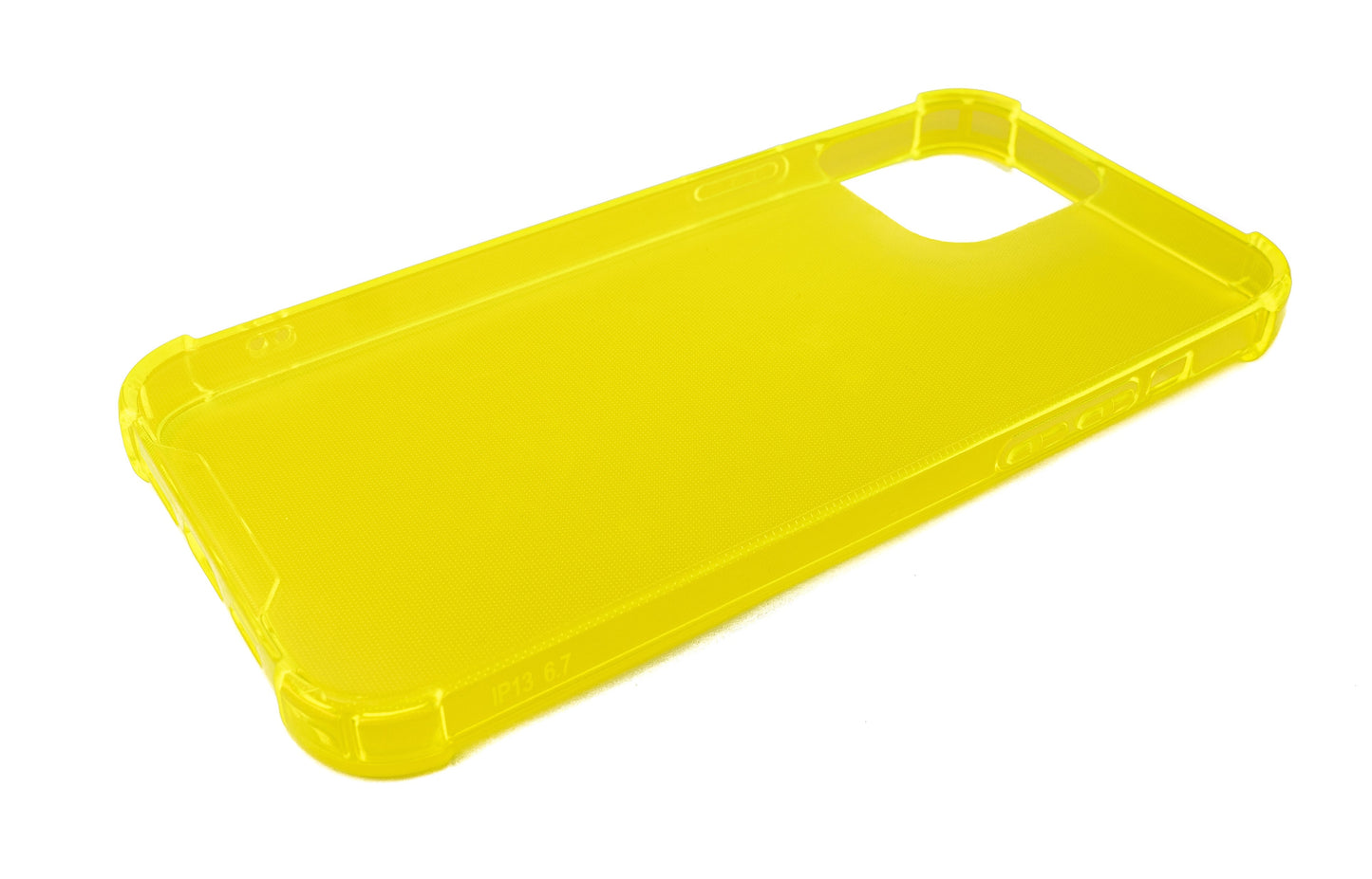 SYSTEM-S Schutzhülle aus Silikon in Gelb Transparent Hülle für iPhone 13 Pro Max