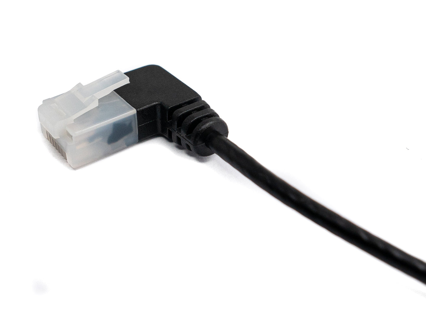 SYSTEM-S LAN cable 25 cm RJ45 8P8C STP Cat6 plug to plug angled black