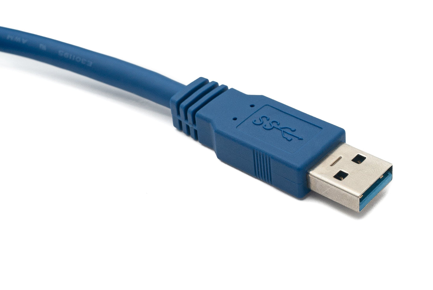 SYSTEM-S USB 3.0 snúra 1,8 m karlkyns tengi af gerð B í karlkyns tengi af gerð A, blár á ská