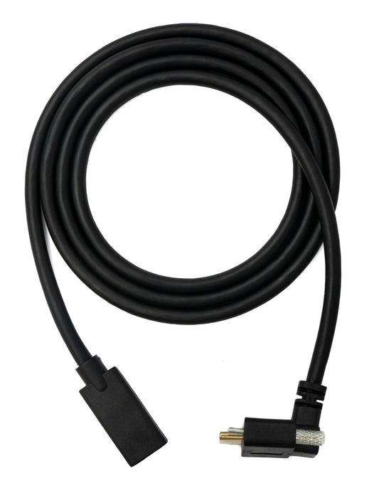 SYSTEM-S USB 3.1 Gen 2 100W snúra 100 cm Tegund C karlkyns í kvenkyns skrúfuhorn