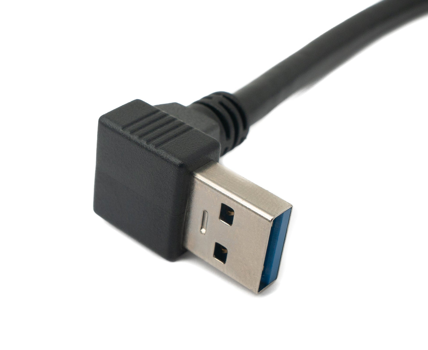 SYSTEM-S USB 3.0 cable 30 cm Micro B plug to A plug screw angle black