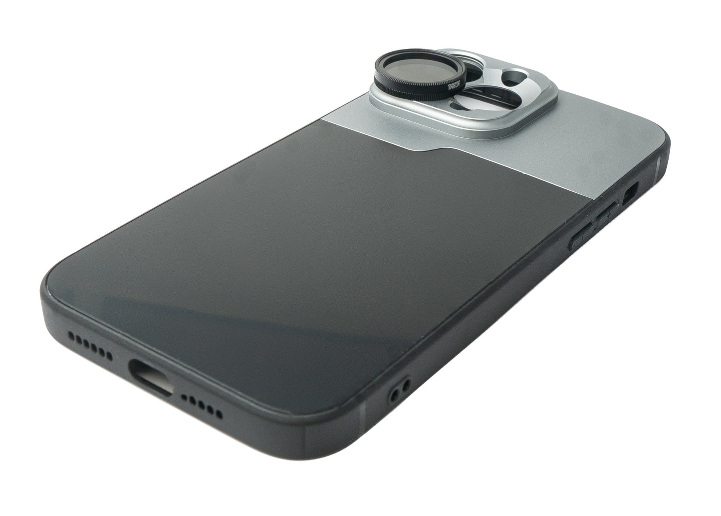 SYSTEM-S CPL Filter Circular Polarizer Linse mit Hülle Schwarz für iPhone 13 Pro Max
