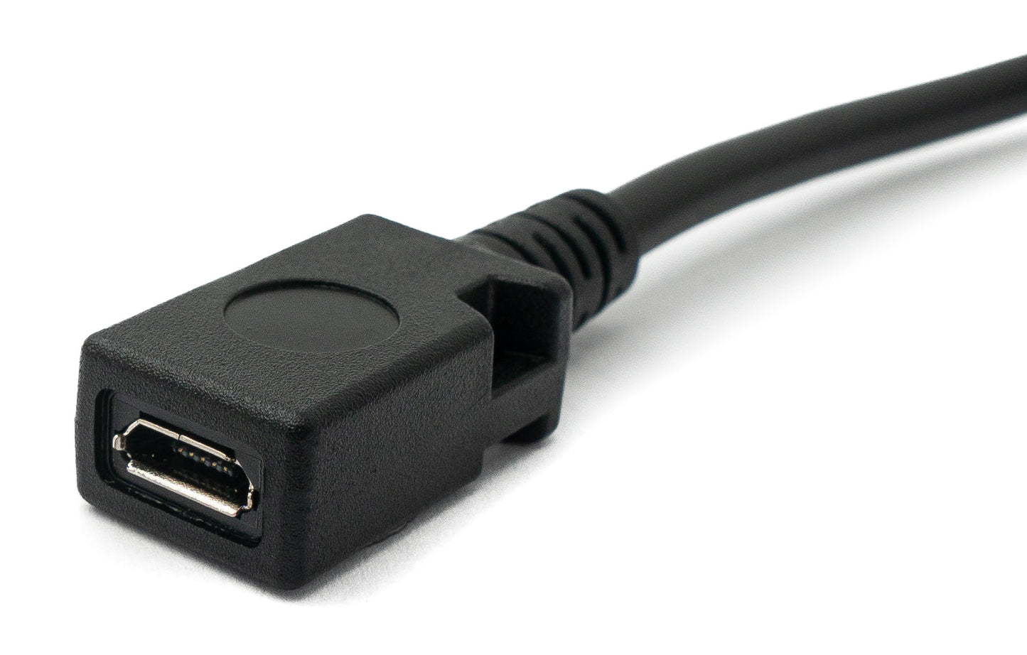 SYSTEM-S USB 3.1 Kabel 30 cm Typ C Stecker zu 2.0 Micro B Buchse 180° Winkel in Schwarz