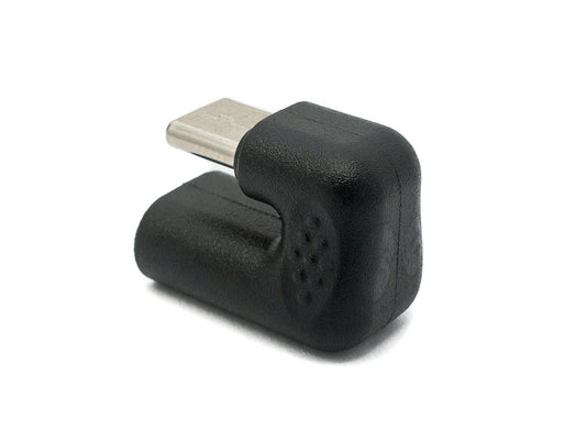 SYSTEM-S USB 3.1 U-snúnings millistykki af gerð C karlkyns í kvenkyns 360° hornsnúra í svörtu