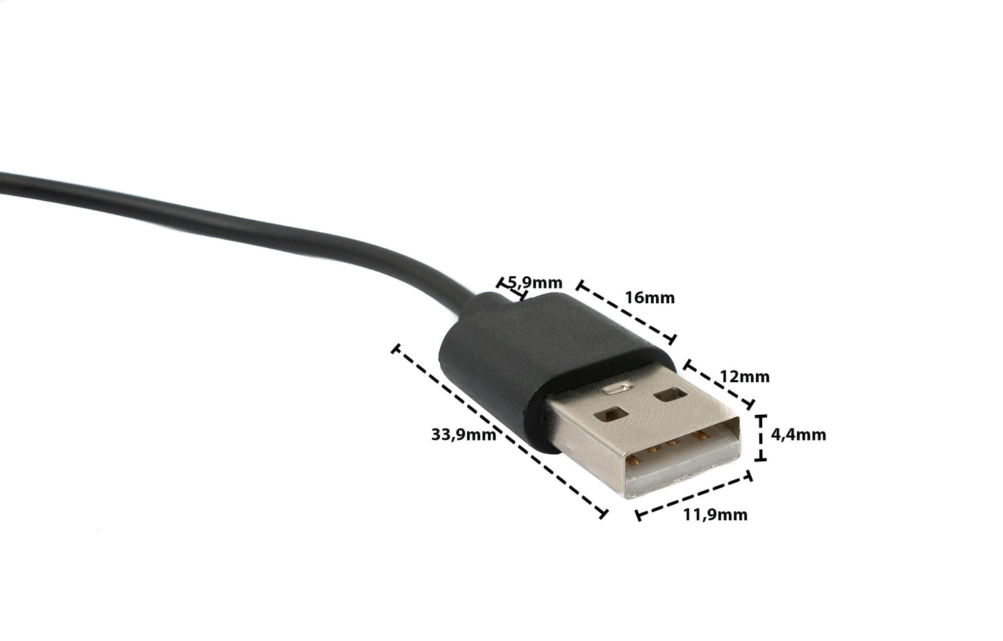 SYSTEM-S USB 2.0 Kabel 100 cm Ladestation für Vivo Watch 2 Smartwatch in Schwarz