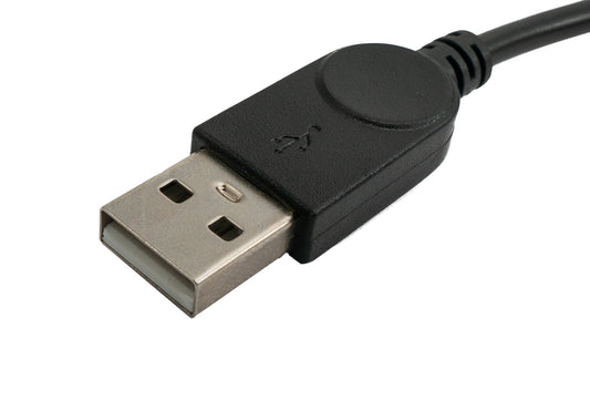 SYSTEM-S USB 2.0 cable 100 cm type B male to A male angled in black