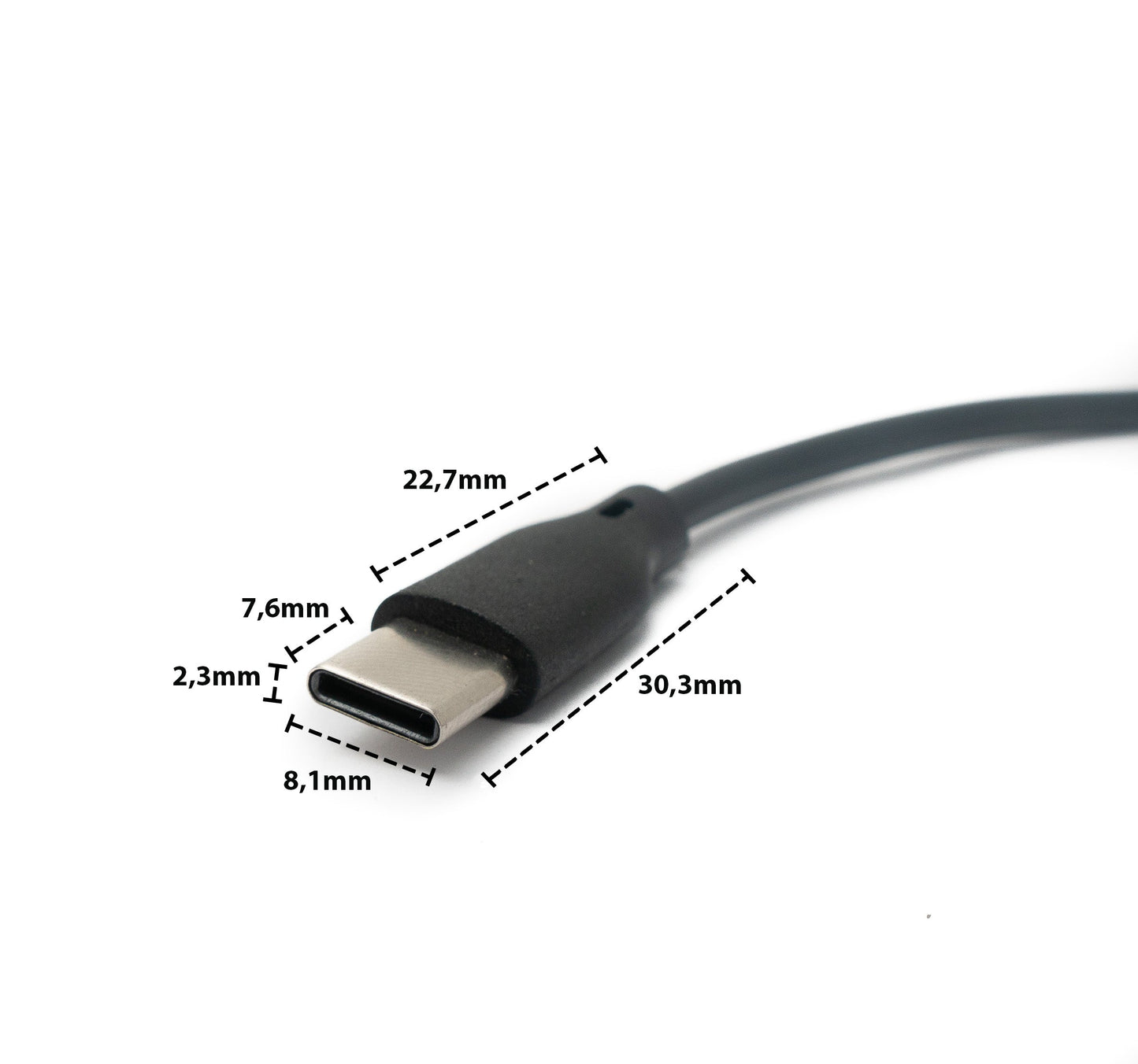 SYSTEM-S USB 3.1 snúra 100 cm hleðslustöð fyrir Samsung Galaxy Watch 4 snjallúr, svört