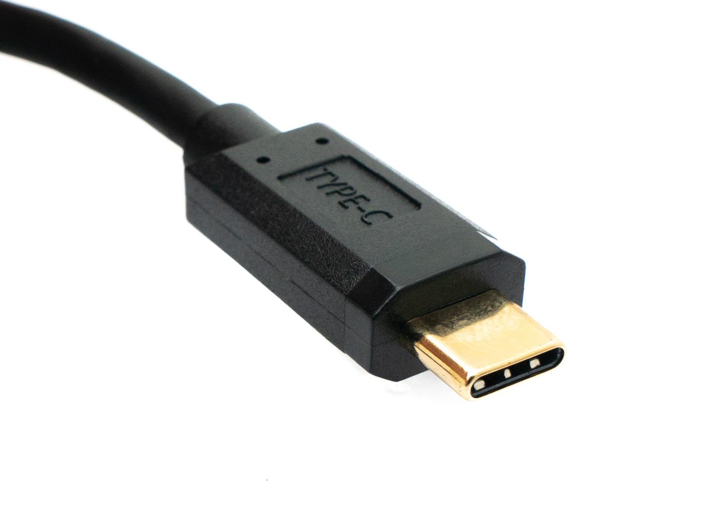 SYSTEM-S USB 3.1 snúra 30 cm Type C karlkyns í kvenkyns skrúfumillistykki í svörtu