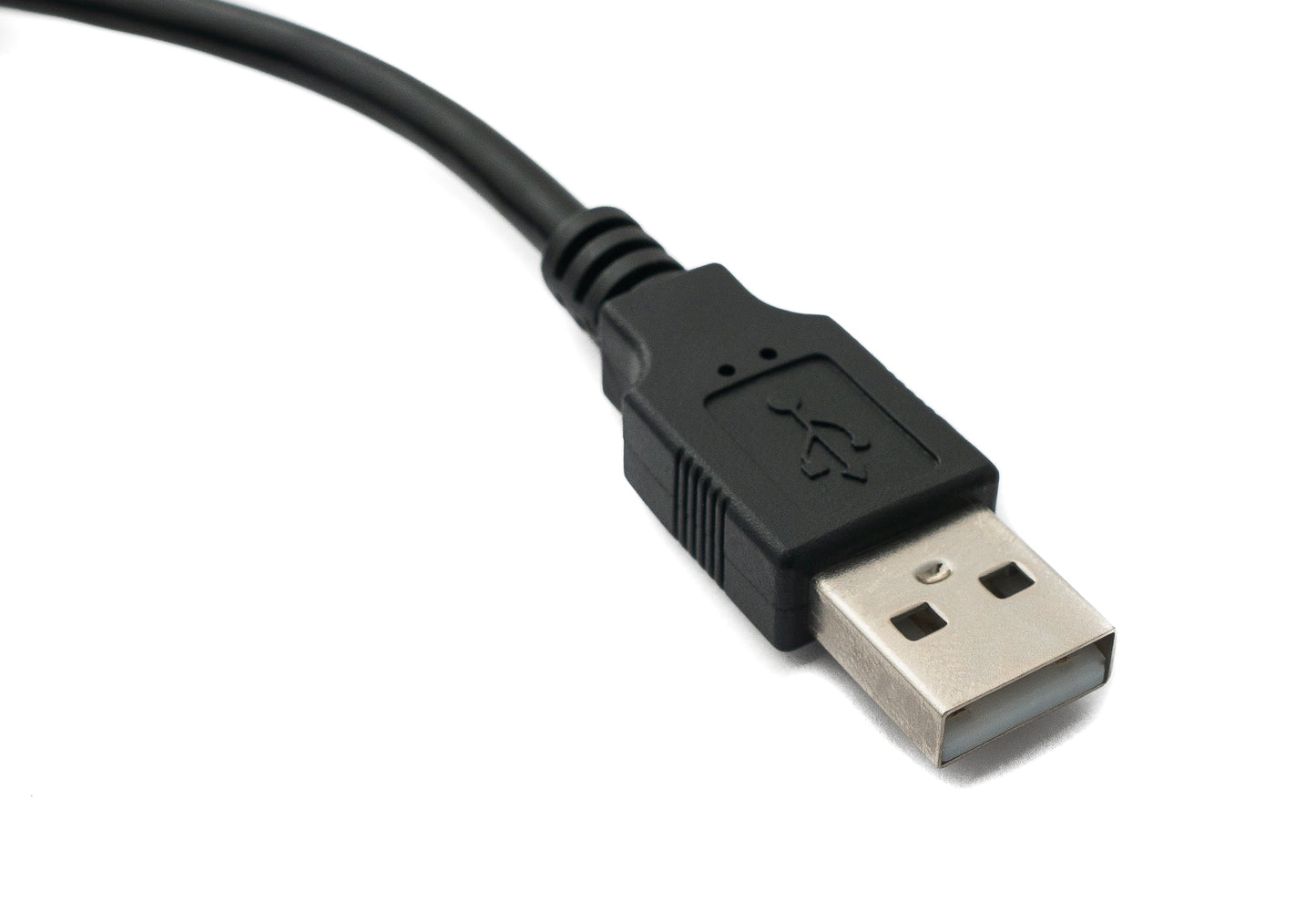 SYSTEM-S USB 2.0 snúra, 3 m, karlkyns í kvenkyns, skrúfuð, svört