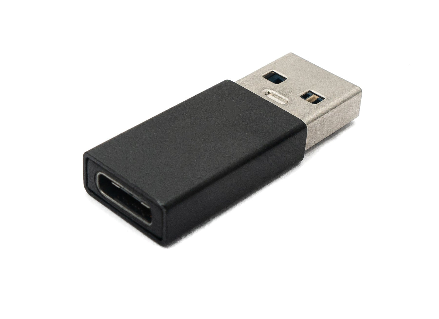 SYSTEM-S USB 3.1 millistykki af gerðinni C kvenkyns í 3.0 af gerðinni A karlkyns snúra í svörtu