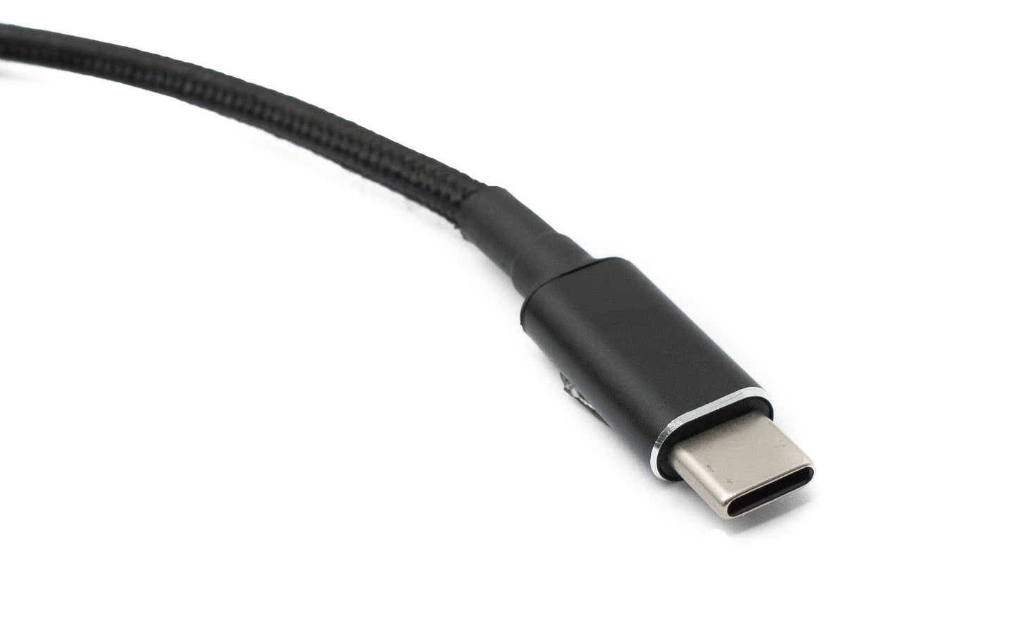 SYSTEM-S USB 3.1 snúra 150 cm Type C tengi í rétthyrndan 11,0 x 4,5 mm fléttaðan tengi