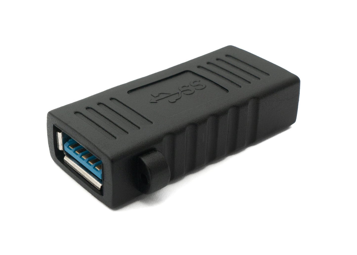 SYSTEM-S USB 3.0 millistykki af gerð A, kvenkyns í kvenkyns snúru, svört