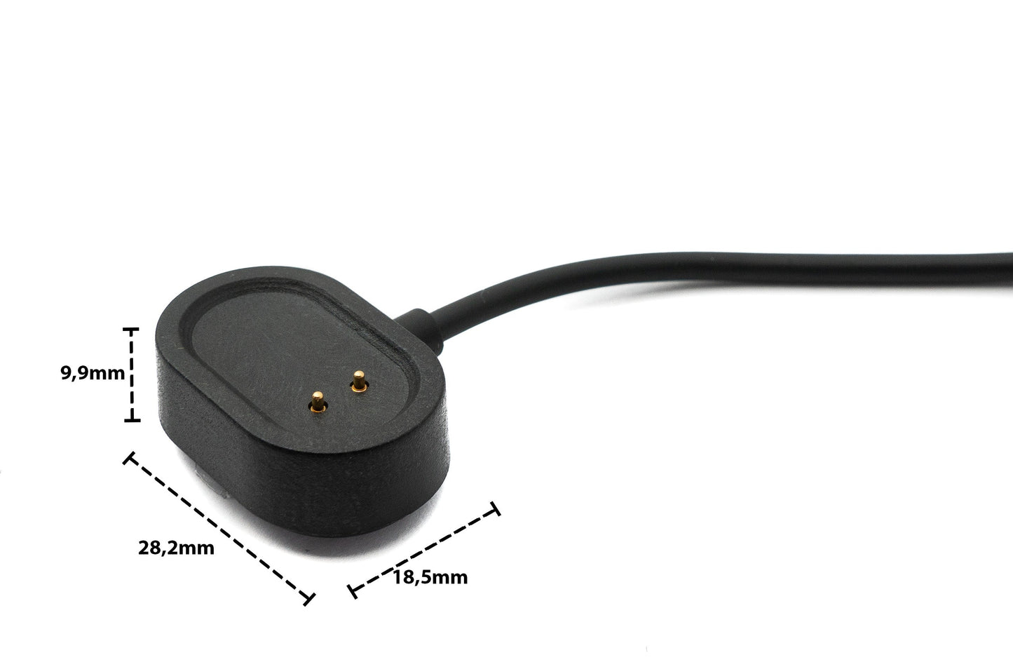 SYSTEM-S USB 2.0 snúra, 100 cm hleðslusnúra fyrir Realme Band 2 snjallúr, svört