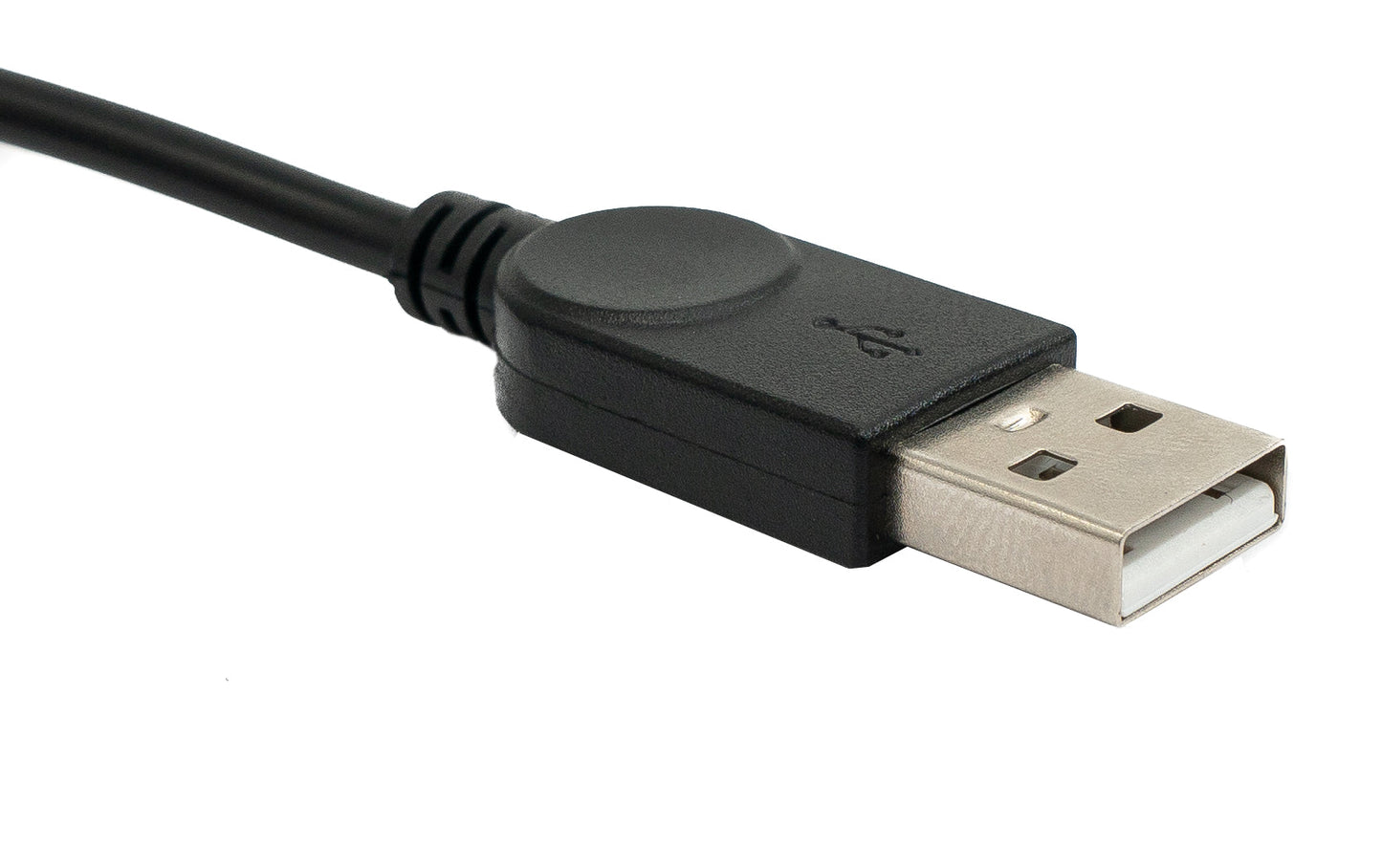 SYSTEM-S USB 2.0 snúra 100 cm af gerðinni B karlkyns í A karlkyns, vinklaður í svörtu