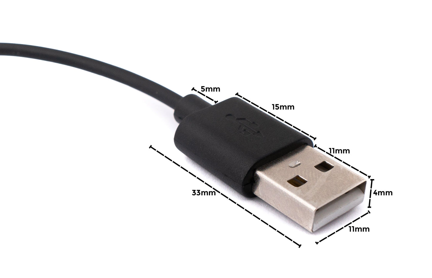 SYSTEM-S USB 2.0 cable 100 cm charging cable for RealMe Watch S RMA 207 Smartwatch in black