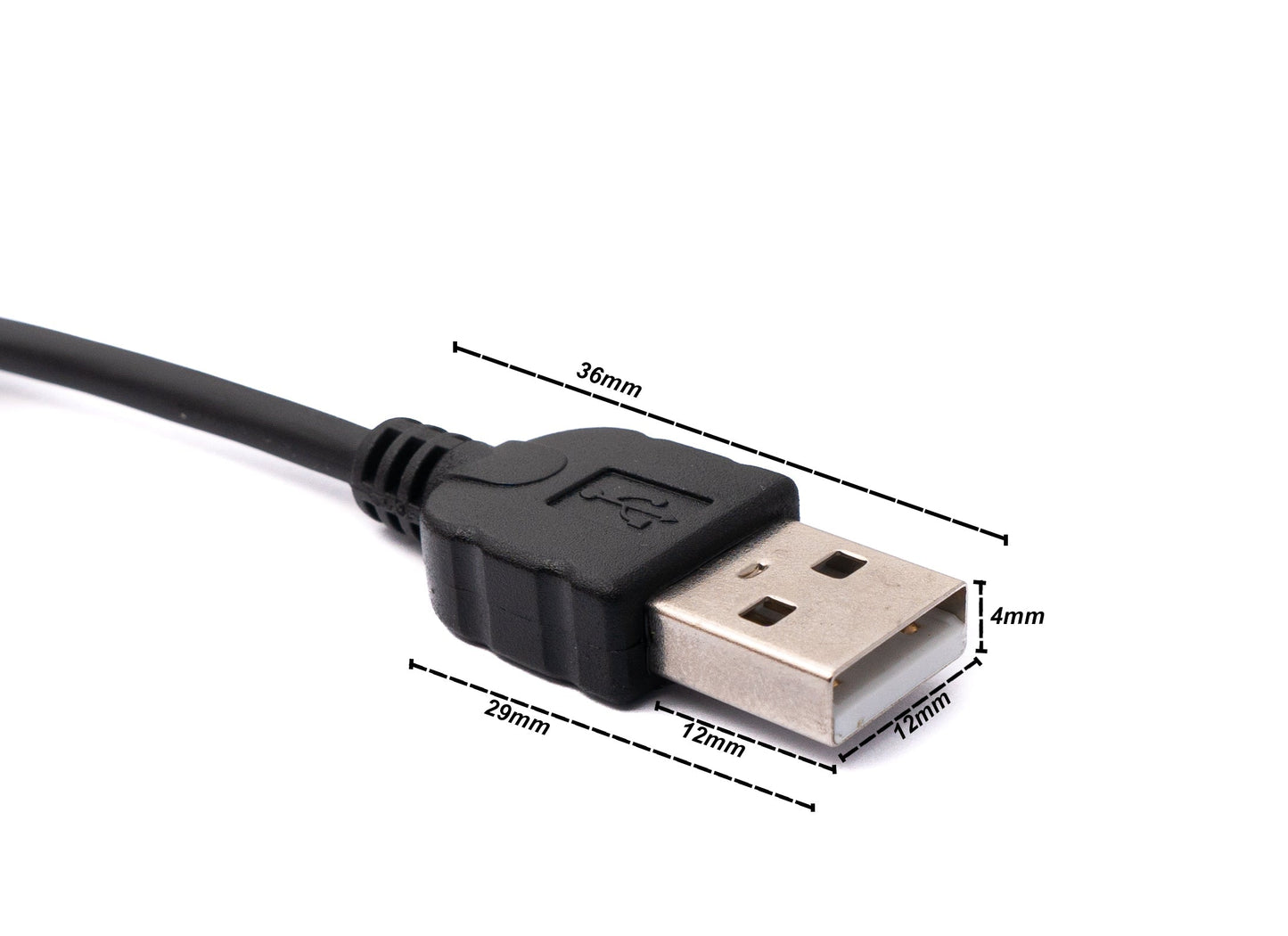 SYSTEM-S USB 2.0 snúra 200 cm Tegund A karlkyns í Micro B karlkyns spíralhornssnúra í svörtu
