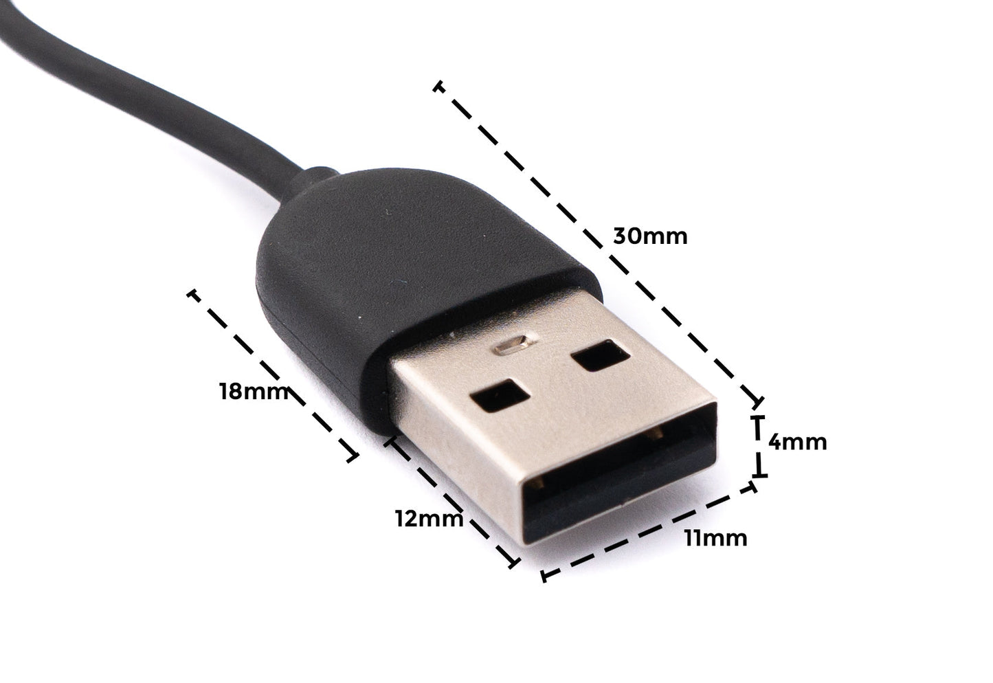 SYSTEM-S USB 2.0 snúra 100 cm hleðslusnúra fyrir Aftershokz Aeropex þráðlaus heyrnartól, svört