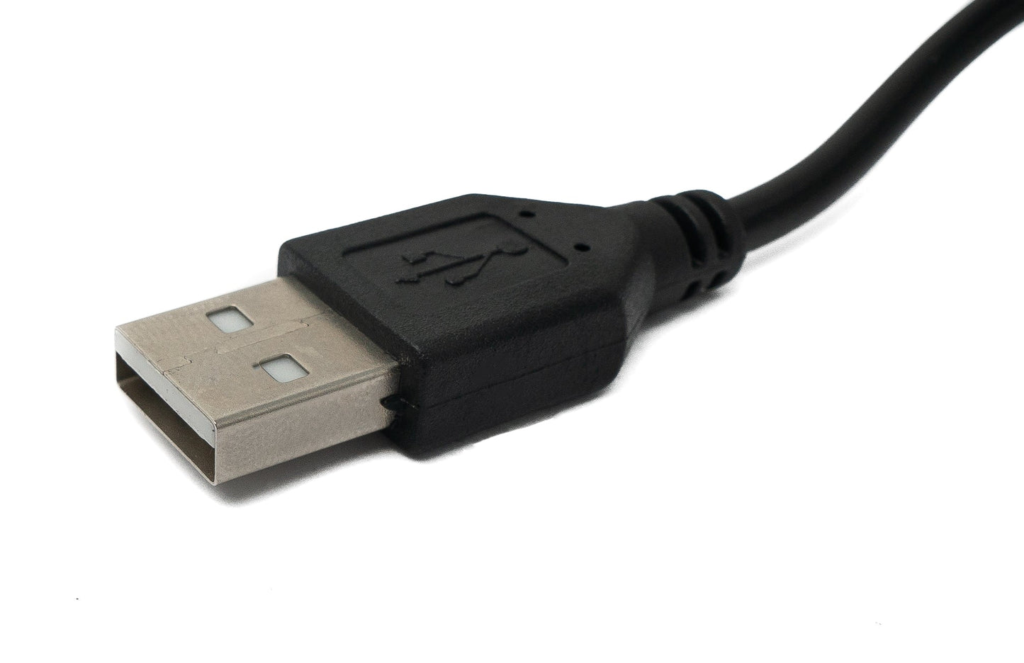 SYSTEM-S USB 2.0 og 3.5mm jack snúra 60 cm fyrir bakpoka hleðslutengi svart