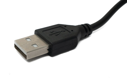 SYSTEM-S USB 2.0 og 3.5mm jack snúra 60 cm fyrir bakpoka hleðslutengi svart
