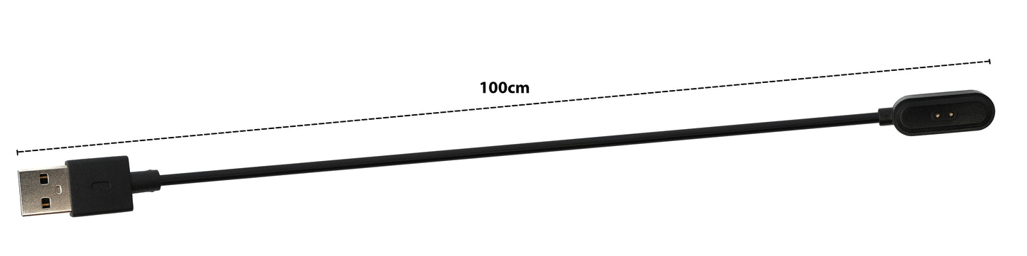 USB 2.0 Kabel 100 cm für Oppo Watch Free Smartwatch in Schwarz