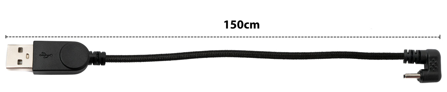 SYSTEM-S USB 3.1 U Turn 180° cable 150 cm Type C plug to 2.0 Type A plug braided
