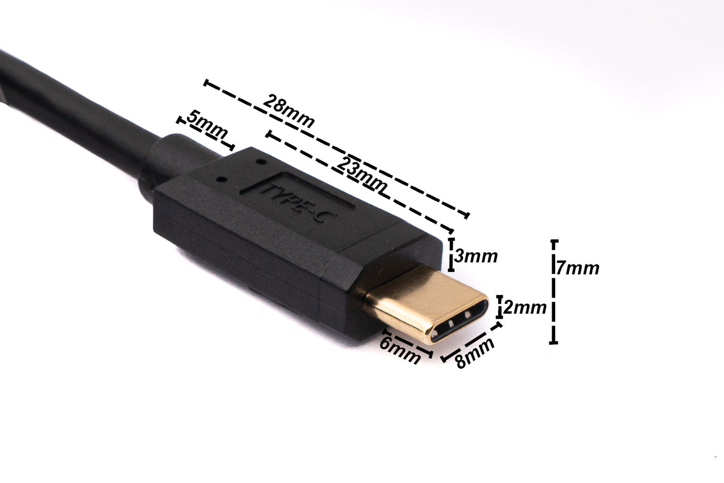 SYSTEM-S USB 3.1 Kabel 180 cm Typ C Stecker zu Buchse Schraube in Schwarz