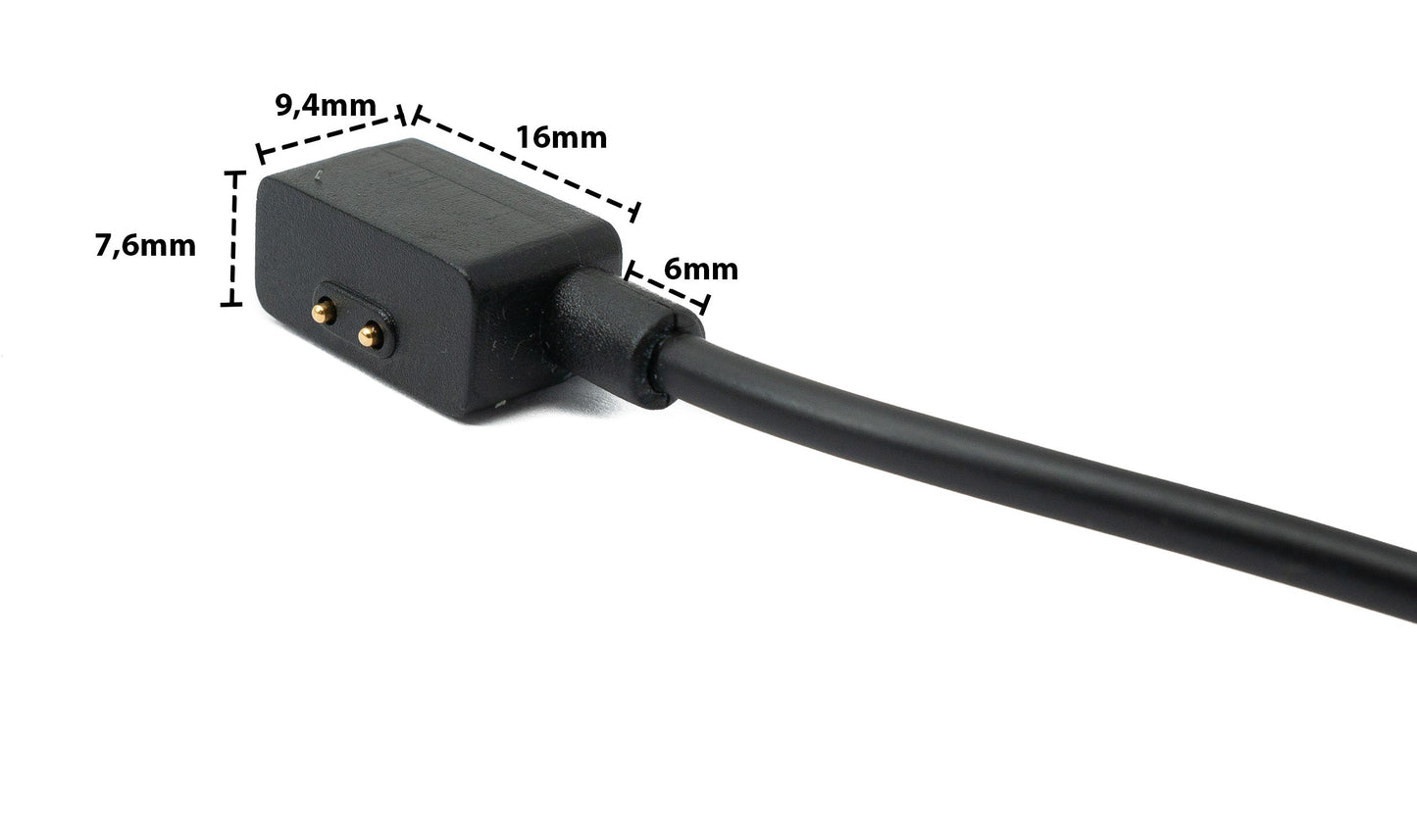 SYSTEM-S USB 2.0 Kabel 100 cm Ladekabel für Xiaomi RedMi Watch 2 Lite Smartwatch Schwarz