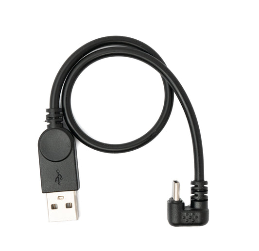 SYSTEM-S USB 3.1 U-snúnings 180° kapall, 30 cm, gerð C karlkyns í 2.0 gerð A karlkyns, hornréttur, svartur