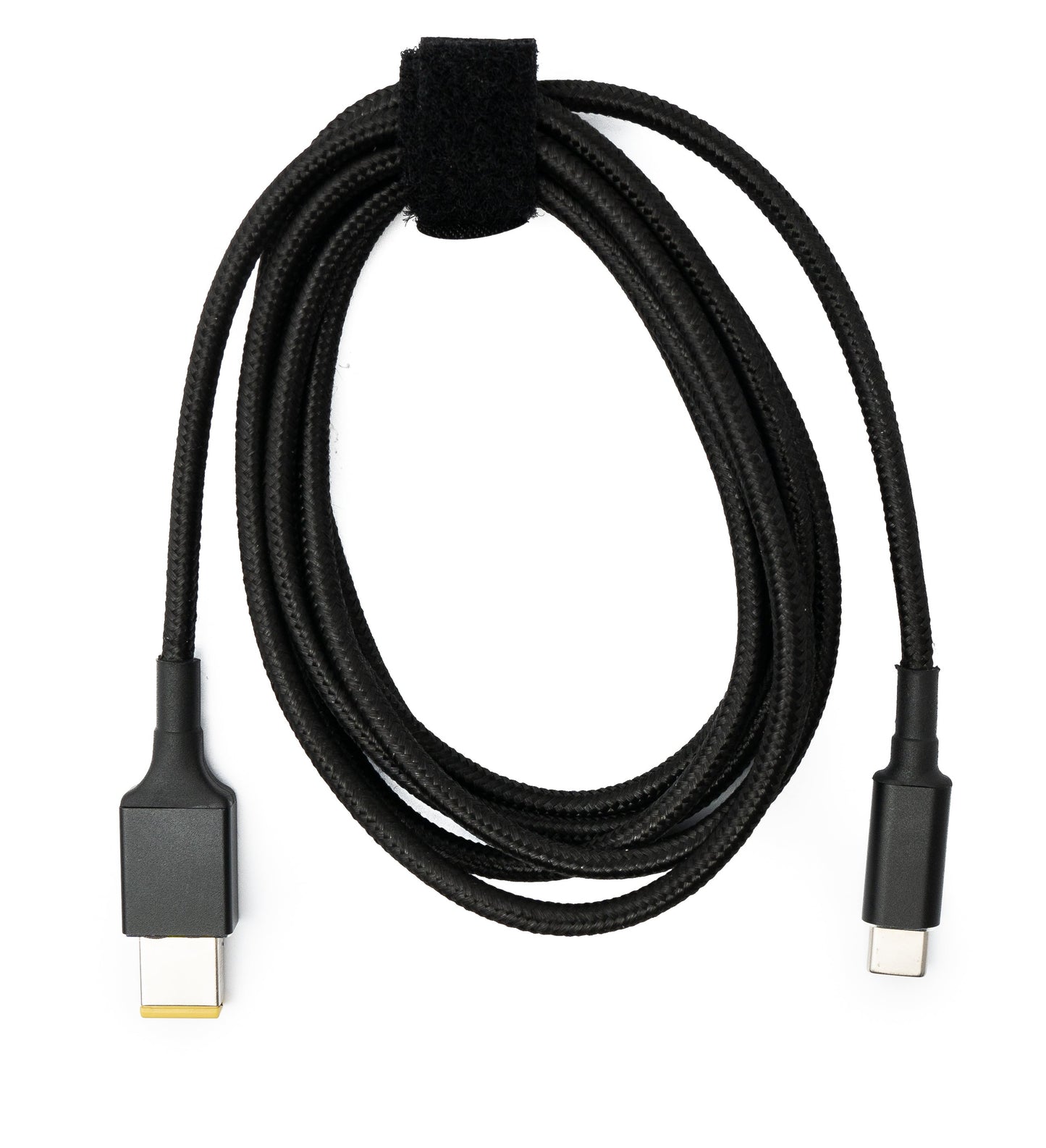 SYSTEM-S USB 3.1 snúra 150 cm Type C tengi í rétthyrndan 11,0 x 4,5 mm fléttaðan tengi