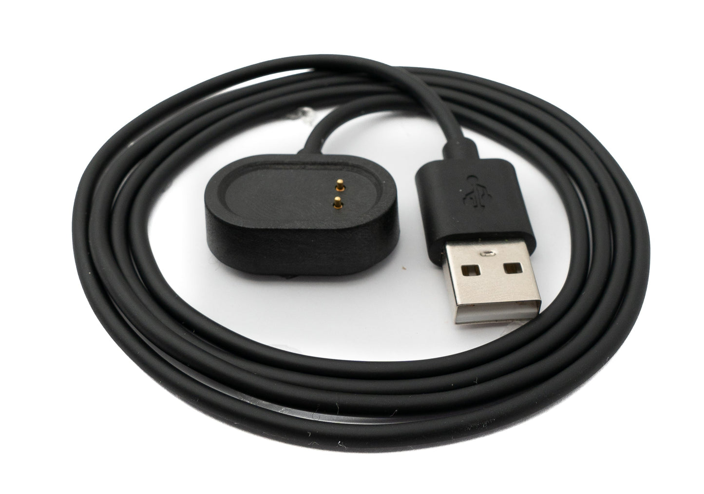 SYSTEM-S USB 2.0 snúra, 100 cm hleðslusnúra fyrir Realme Band 2 snjallúr, svört