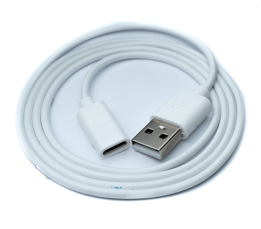 SYSTEM-S USB 2.0 snúra, 100 cm, hleðslusnúra fyrir Huawei M Pen 2 blýant, hvít