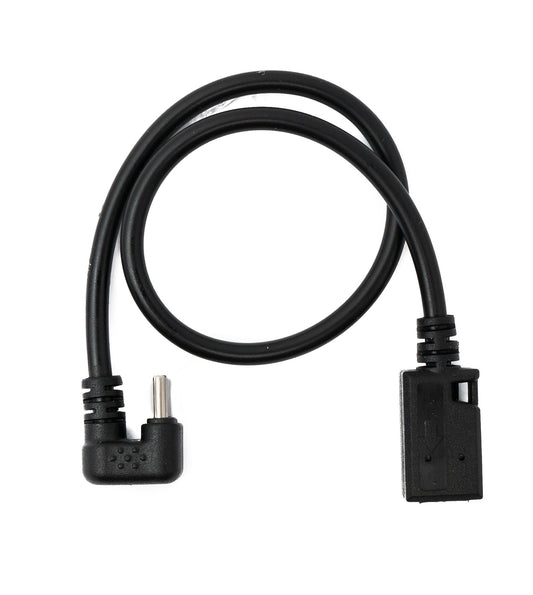 SYSTEM-S USB 3.1 U Turn 180° Cable 30 cm Type C Male to 2.0 Mini Female Angled Black