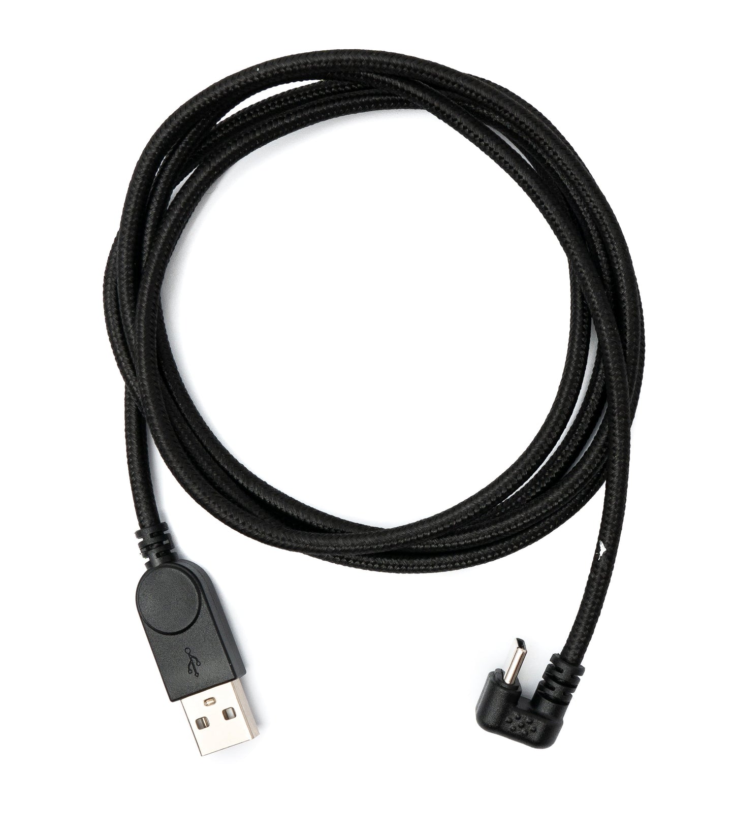SYSTEM-S USB 3.1 U Turn 180° cable 150 cm Type C plug to 2.0 Type A plug braided