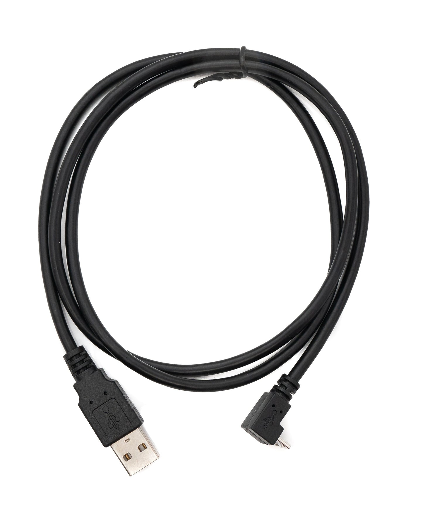 SYSTEM-S USB 2.0 snúra 100 cm Tegund A karlkyns í Micro B karlkyns vinklað í svörtu