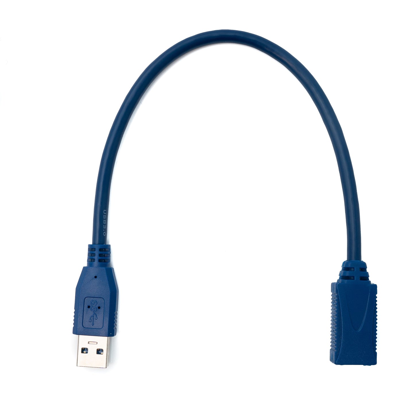 SYSTEM-S USB 3.0 Kabel 30 cm Typ A Stecker zu Buchse in Blau
