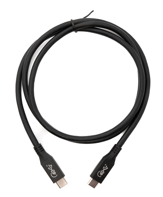 SYSTEM-S USB4 USB snúra 100 cm Tegund C karlkyns í karlkyns 40 Gbit/s USB 4.0 í svörtu