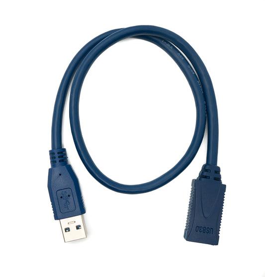 SYSTEM-S USB 3.0 cable 50 cm Type A male to female in blue