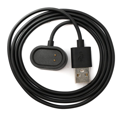 SYSTEM-S USB 2.0 snúra, 100 cm hleðslusnúra fyrir Realme Band 2 snjallúr, svört