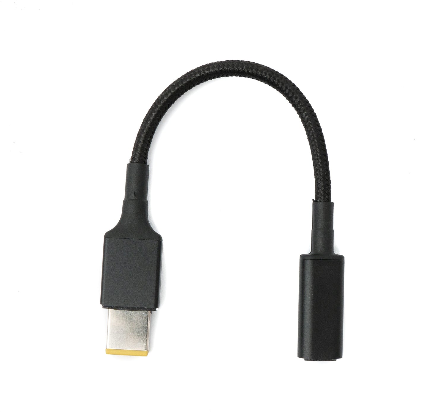 SYSTEM-S USB 3.1 snúra 16 cm Type C kvenkyns í rétthyrndan 11,0 x 4,5 mm karlkyns fléttaðan