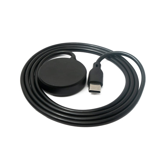 SYSTEM-S USB 3.1 snúra 100 cm hleðslustöð fyrir Samsung Galaxy Watch 4 snjallúr, svört