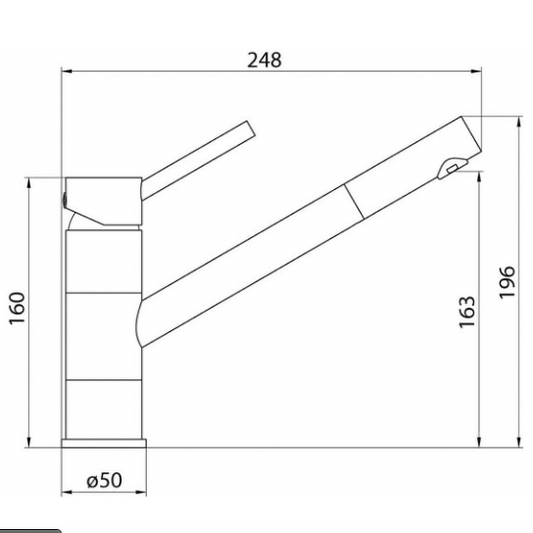 Aqua-Su "Barca" Spültisch-Einhebelmischer (chrom)