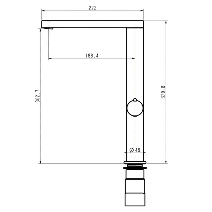 Aqua-Su "Agona" Spültisch-Einhebelmischer (chrom)