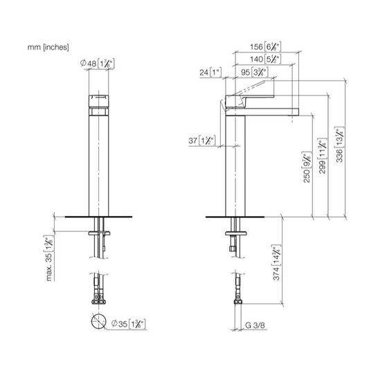 Dornbracht "JUST" Waschtisch-Einhebelmischer (hohe Ausführung, chrom)