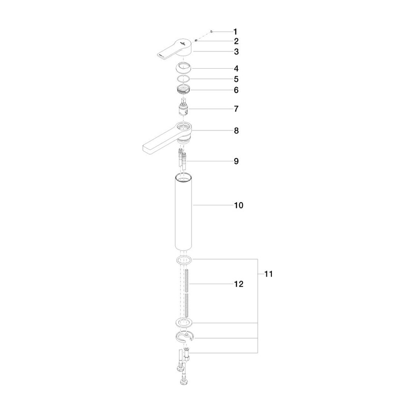 Dornbracht "JUST" Waschtisch-Einhebelmischer (hohe Ausführung, chrom)