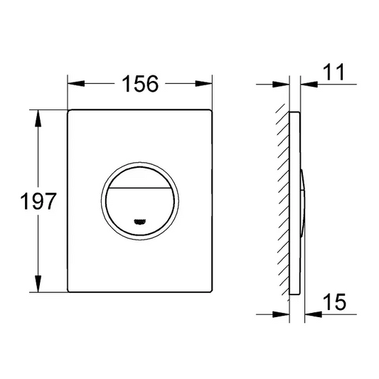 GROHE "Sail" Betätigungsplatte (alpinweiß)