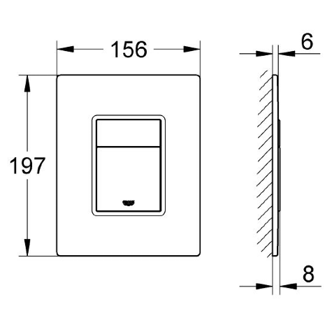 GROHE "Skate Cosmopolitan" Betätigungsplatte (velvet black)