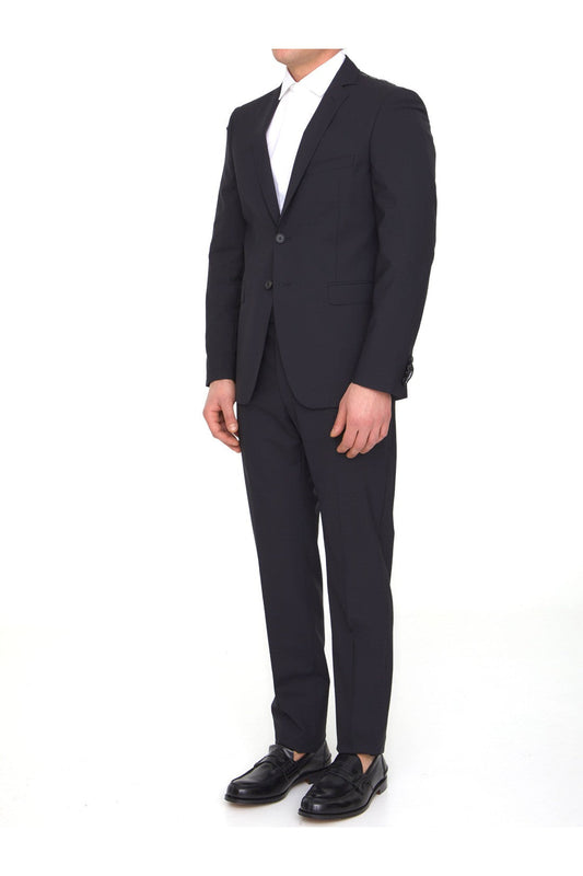 Black wool two-piece suit